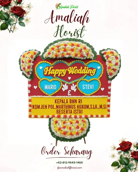 Papan Bunga Pernikahan Welulang
